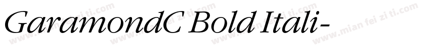 GaramondC Bold Itali字体转换